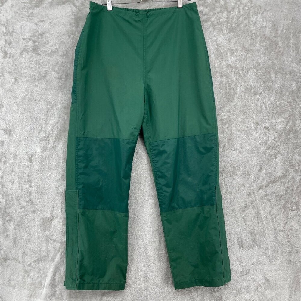 Cabela's Vintage Green Gore Tex Waterproof Nylon Zip Leg Rain Pants